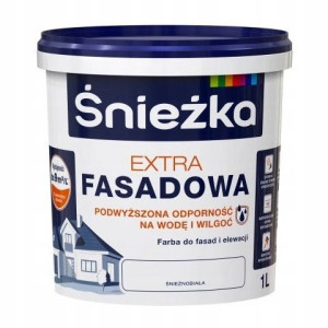 Śnieżka Extra fasadowa Biała farba elewacyjna 1L