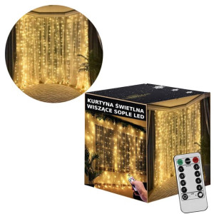 Lampki kurtyna girlanda świetlna wiszące sople LED