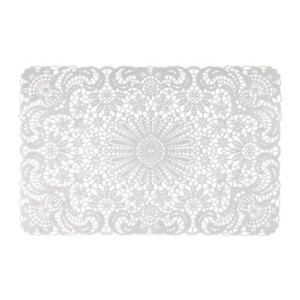 Podkładka na stół Lace 45 x 30 cm biała