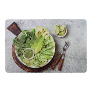Podkładka na stół Greens 43,5 x 28,5 cm szaro-zielona