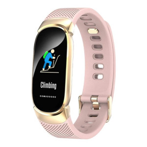SMARTWATCH DAMSKI ZEGAREK QW16 OPASKA SPORTOWA złoty różowy
