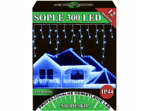 Sople 300 Led Lampki Zewnętrzne Niebieskie Ip44