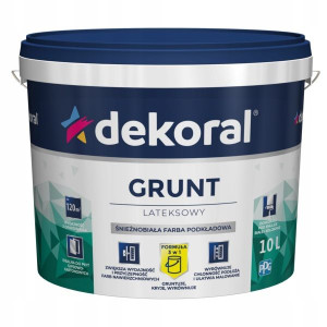 Dekoral Grunt Lateksowy Farba Podkładowa Biała 10L