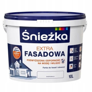 Śnieżka Extra fasadowa Biała farba elewacyjna 10L