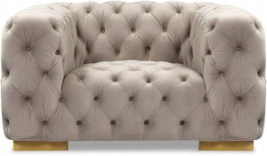 Fotel Do Salonu Chester Szary Velvet 130x97-signal