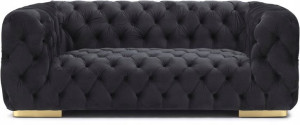 Sofa 2 Osobowa Chester Czarny 194x97 -signal