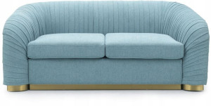 Sofa Melva 2 Osobowa Tapicerowana Niebieski-signal