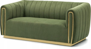Sofa Santorini 2 Sztruks Zielony / Złoty-signal