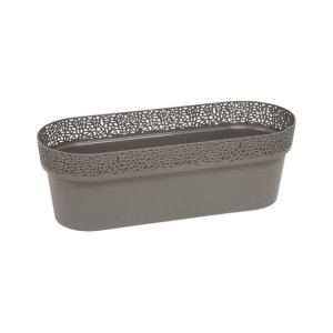 Skrzynka balkonowa 50 x 19.5 cm plastikowa antracytowa ROSA