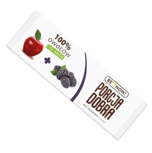 Porcja Dobra - listki owocowe jabłko-jeżyna 100% owoców 16g , Pure Life