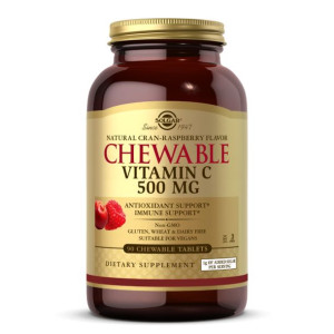 Chewable Vitamin C 500 mg - Witamina C do ssania Cran Raspberry (90 tabl.)