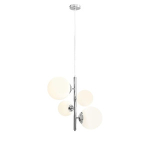 Lampa Bloom chrom 1091L4 szklane klosze kule - Aldex