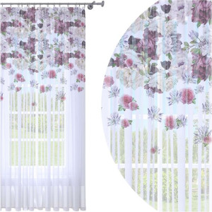 Firana Gotowa 140x250 Woal Barwiona Wzór Na Żabki