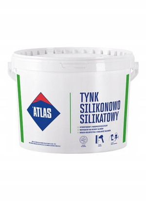 Atlas SAH Tynk Silikat Silikon 1,5mm biały 25KG