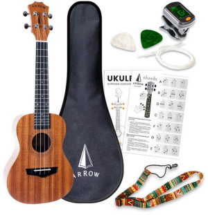 Arrow Mh10 Mahogany Concert Ukulele Koncertowe Z Zestawem Akcesoriów