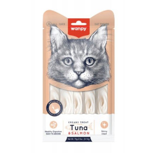 Wanpy Tuna&Salmon Kremowy Przysmak Z Tuńczykiem i Łososiem Dla Kotów 70 g