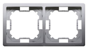 Simon Basic Standard Ramka podwójna uniwersalna stal inox BMR2/21
