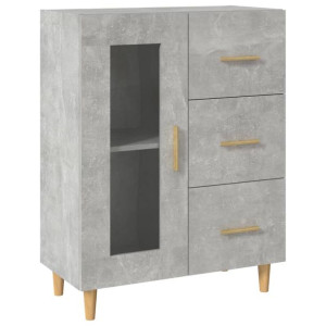Komoda, szarość betonu, 69,5x34x90 cm, materiał drewnopochodny