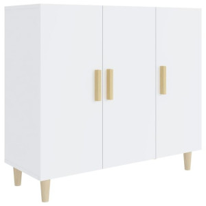 Szafka, biała, połysk, 90x34x80 cm, materiał drewnopochodny