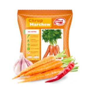 Suszone chipsy - Marchew z naturalnymi przyprawami 18g Crispy Natural