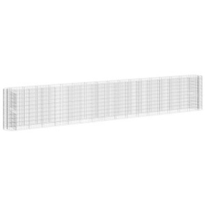 Podwyższona donica gabionowa galwanizowane żelazo 610x50x100 cm