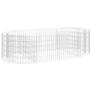 Podwyższona donica gabionowa galwanizowane żelazo 200x100x50 cm