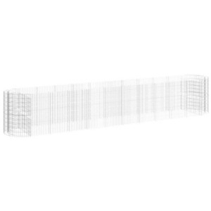 Podwyższona donica gabionowa galwanizowane żelazo 600x100x100cm