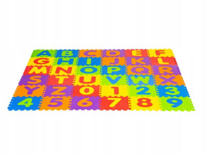 MATA PIANKOWA XL dla dzieci puzzle alfabet dywanik
