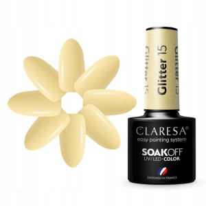Claresa Lakier Hybrydowy Glitter 15 - 5g