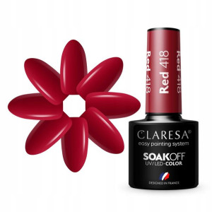 Claresa Lakier Hybrydowy Red 418 5g