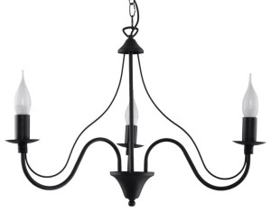 Lampa Wisząca Minerwa 3 Czarny Sollux Lighting Sl.0217
