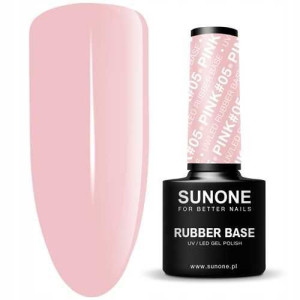 Sunone Lakier Hybrydowy Rubber Base Pink #05 5g