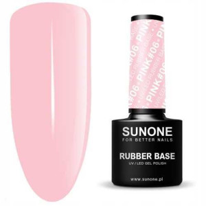 Sunone Lakier Hybrydowy Rubber Base Pink #06 5g