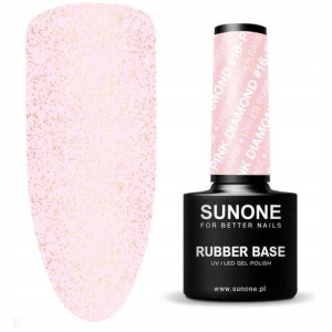 Sunone Lakier Hybrydowy Rubber Base Pink Diamond #16 5g