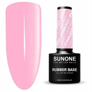 Sunone Lakier Hybrydowy Rubber Base Pink #07 5g