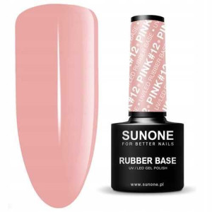 Sunone Lakier Hybrydowy Rubber Base Pink #12 5g