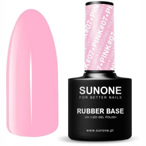 Sunone Lakier Hybrydowy Rubber Base Pink #07 12g