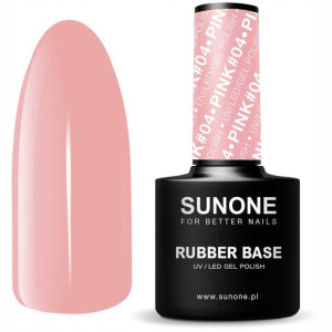 Sunone Lakier Hybrydowy Rubber Base Pink #04 12g