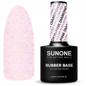 Sunone Lakier Hybrydowy Rubber Base Pink Diamond #16 12g