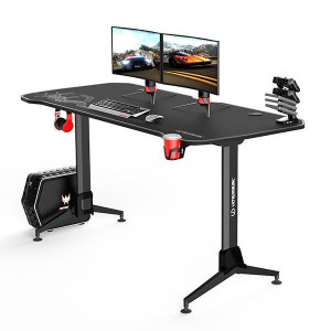 ULTRADESK Biurko dla gracza GRAND WHITE, 160x75 cm, 70-80 cm, 3 st. regulac
