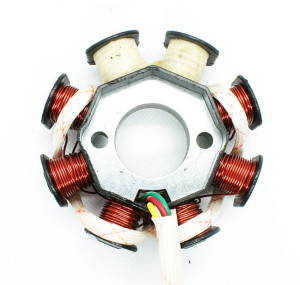 Cewki Iskrownika (stator) 8-zwojowe (2 Nieuzw) 3piny 4t Gy6