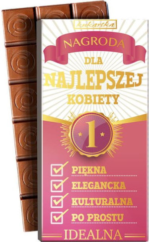 Czekolada Mleczna Kukartka Na Urodziny Prezentowa Dla Najlepszej Kobiety