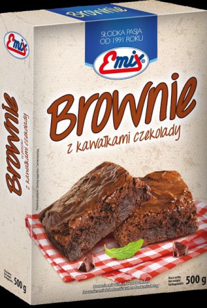 Emix Ciasto brownie z kawałkami czekolady 500g