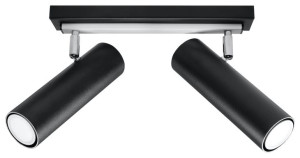 Lampa Sufitowa Direzione 2 Czarny Sollux Lighting Sl.0500