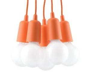  Lampa Wisząca Diego 5 Pomarańczowy  Sollux Lighting Sl.0586