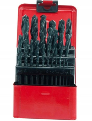 Zestaw Komplet Wierteł Do Metalu 1-13mm 25el 22250