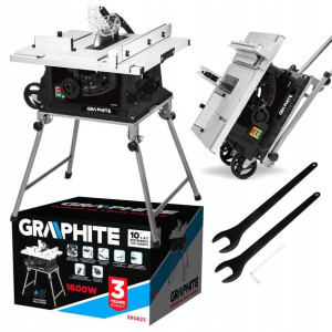Graphite Pilarka Piła Stołowa 1600w 254/30mm Stół