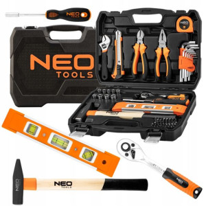 NEO ZESTAW narzędzi KLUCZY NASADOWYCH 1/4'' 60szt