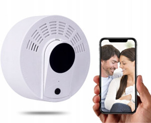 Mini Kamera Czujka Dymu Wifi Długi Czas Pracy Noc Ineotronic
