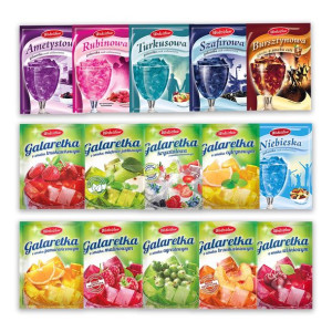 Galaretka Wodzisław Mix 15 smaków 75g x 15 sztuk